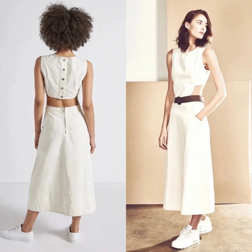 CURRENT/ELLIOTT NWT DENIM THE NIGHTFALL DRESS - - Picture 3 of 15